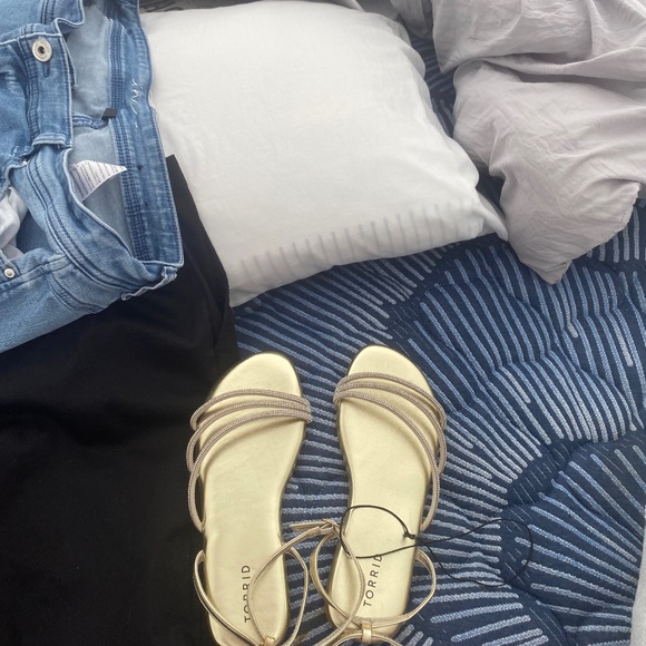 Gold, gladiator sandals - Picture 1 of 2